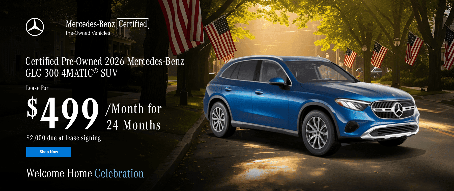 2026 Mercedes-Benz GLC 300 4MATIC® SUV Subtext: Lease for $499/month for 24 months $2,000 due at lease signing