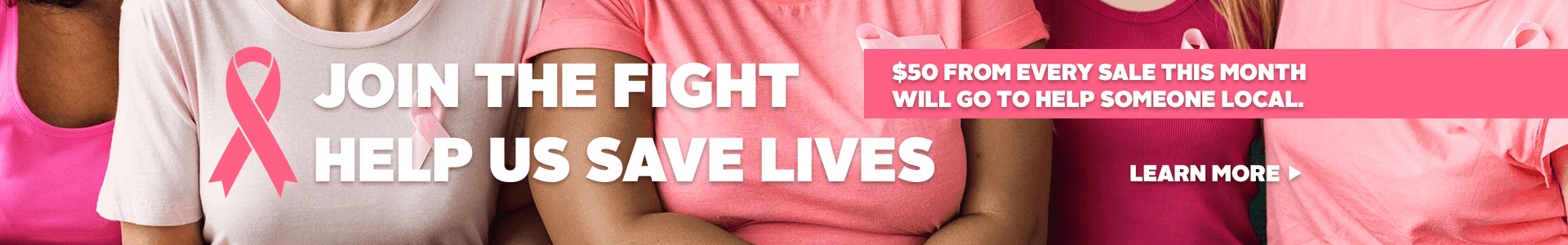 Midway Motors Support Breast Cancer Research Join The Fight Banner