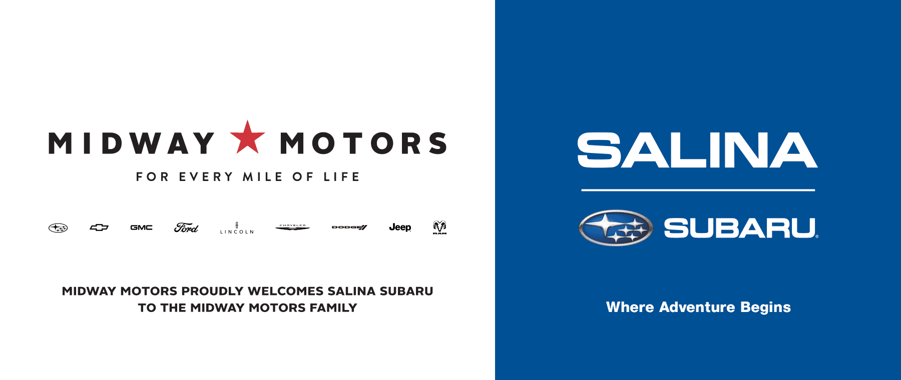 Midway Motors Welcomes Salina Subaru
