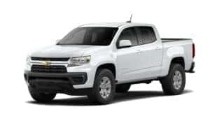 A white 2022 Chevy Colorado LT is angled left.