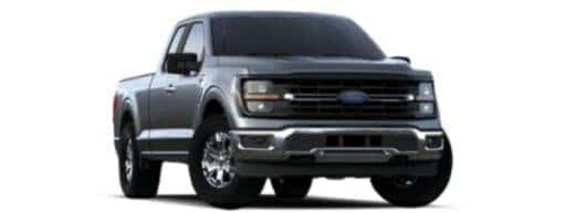 A silver 2024 Ford F-150 is angled right.
