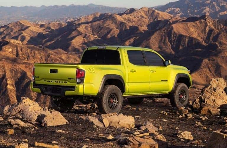 Electric Lime Metallic 2022 Toyota Tacoma TRD Pro Rear Exterior