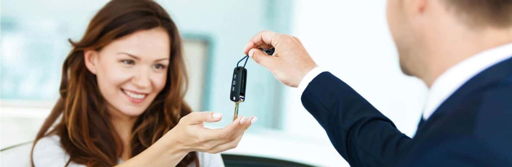 Lady Receiving Keys Snipped