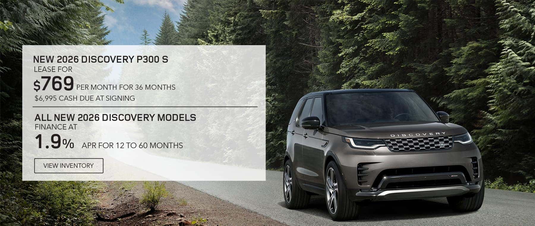 New 2026 Discovery lease and apr offer for August 2026