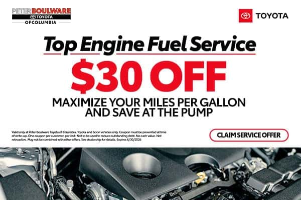 $30 OFF TOP ENGINE FUEL SERVICE