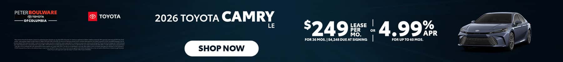 June Toyota Camry Lease & Finance Special