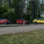 Three 2025 Chevy Trax for sale near Poughkeepsie parked in a forest.
