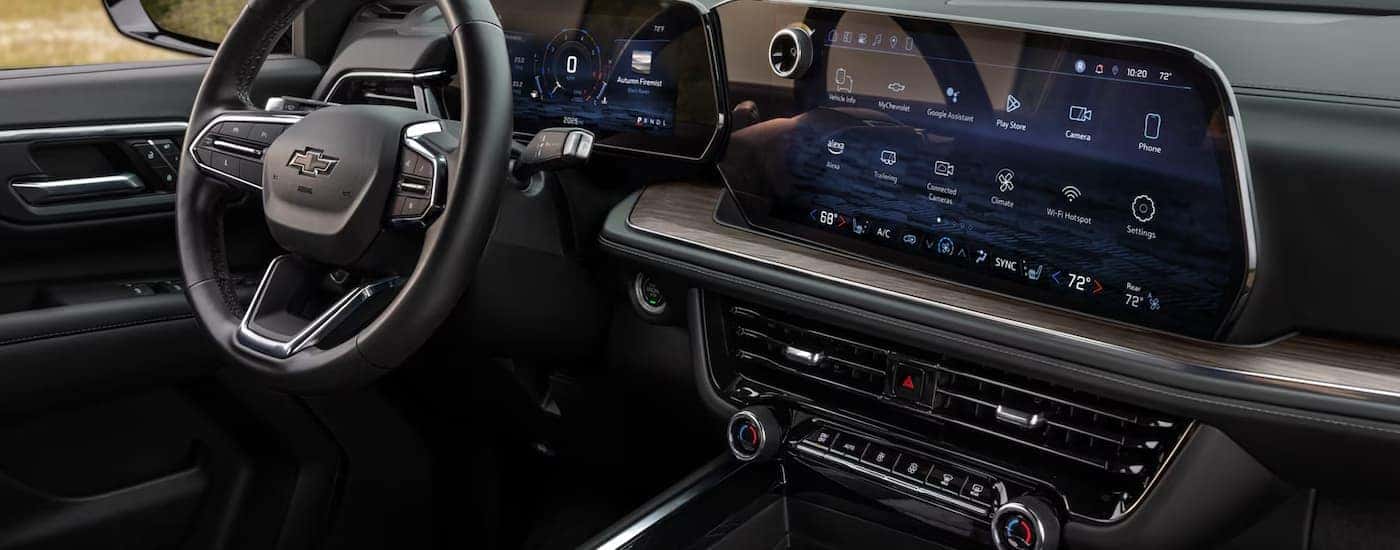 Infotainment display on a 2025 Chevy Tahoe for sale