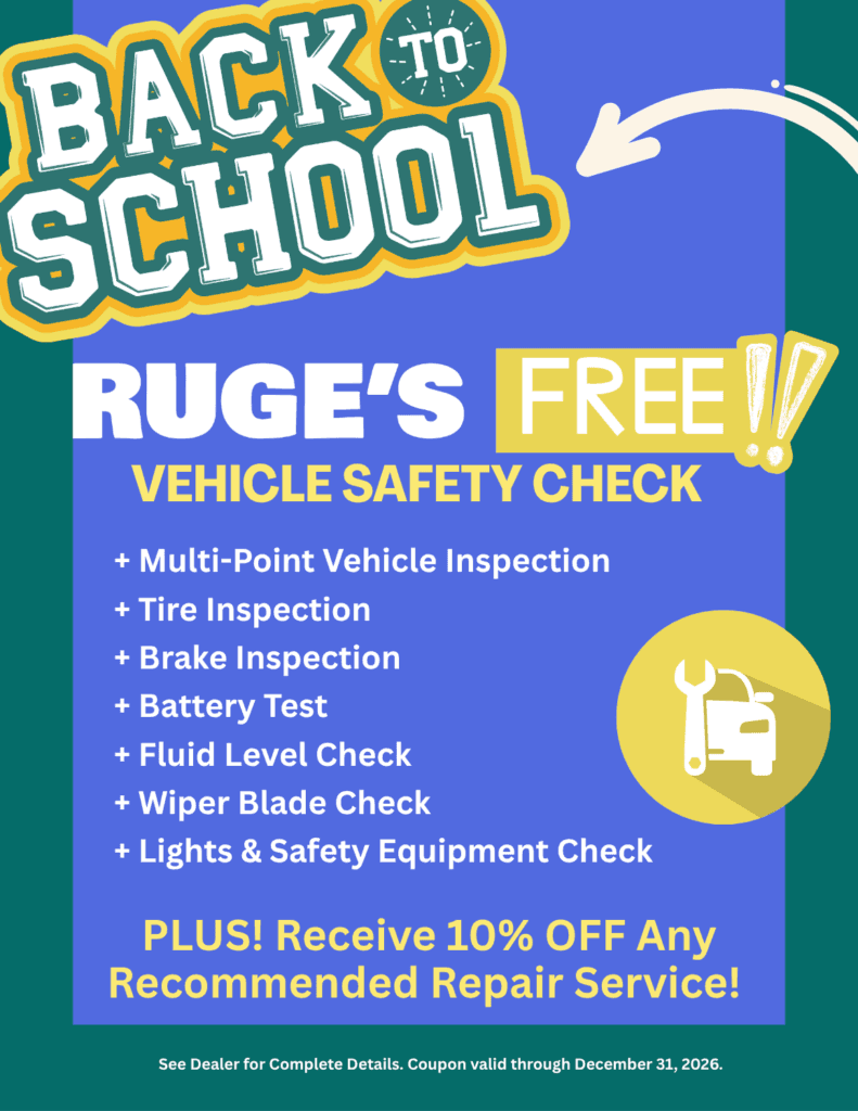 Back to School Service Specials