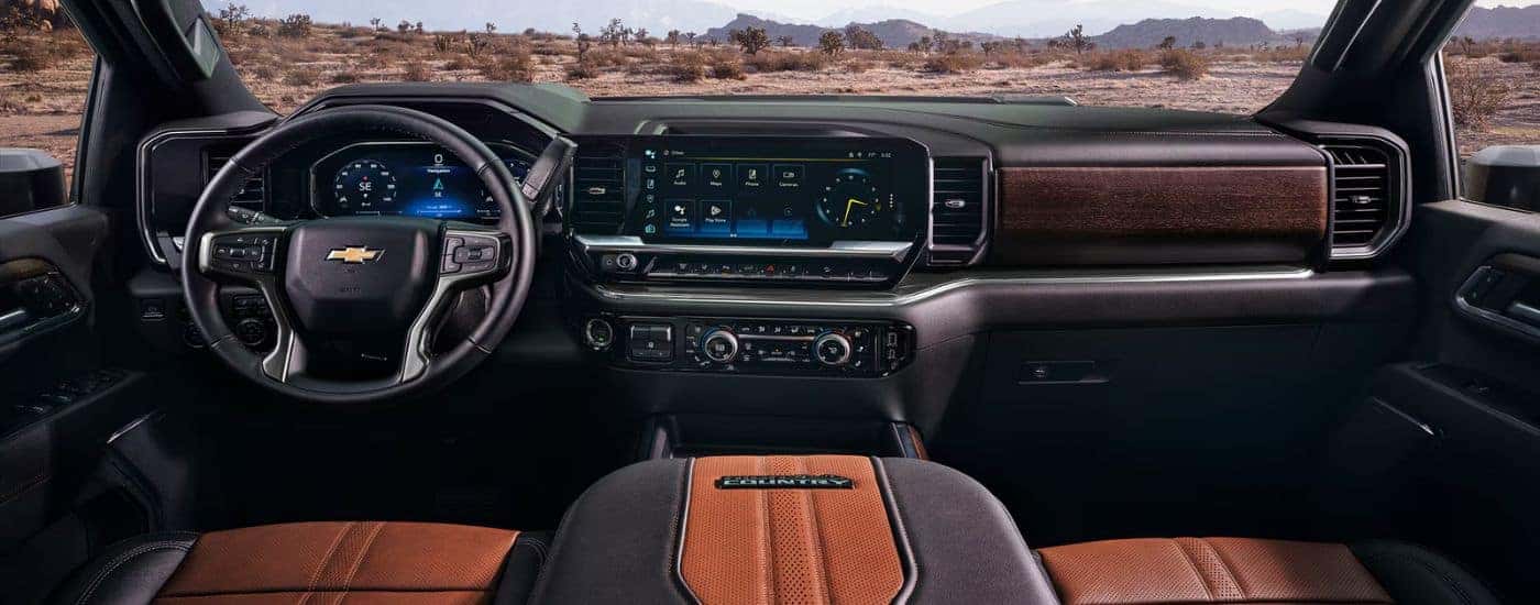 Interior of the 2026 Chevy Silverado 2500 HD High Country.