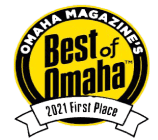 Omaha Magazine's Best of Omaha 2021 First Place logo