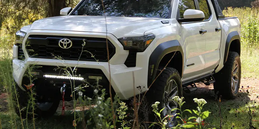 Custom Tacoma with a winch and light bar