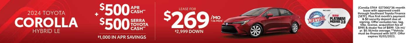 Corolla Hybrid Offer