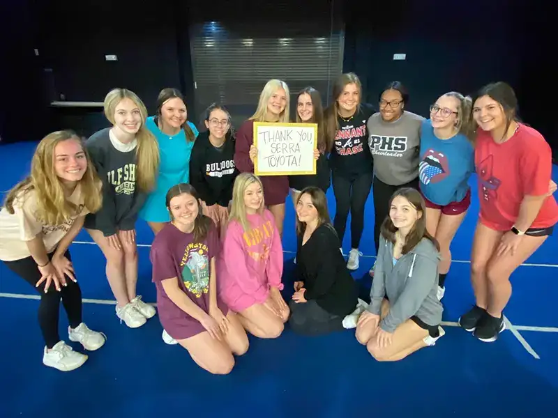 Serra Toyota of Decatur cheerleaders