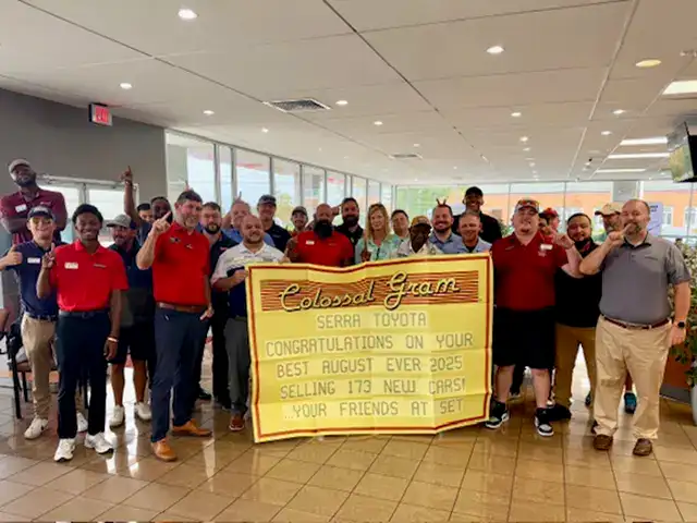 Serra Toyota of Decatur winning best selling in August 2024