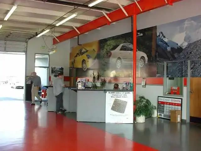Old photo of the inside of Serra Toyota of Decatur 