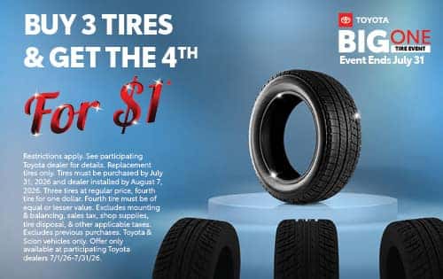Buy 3 Tires & Get The 4th For $1