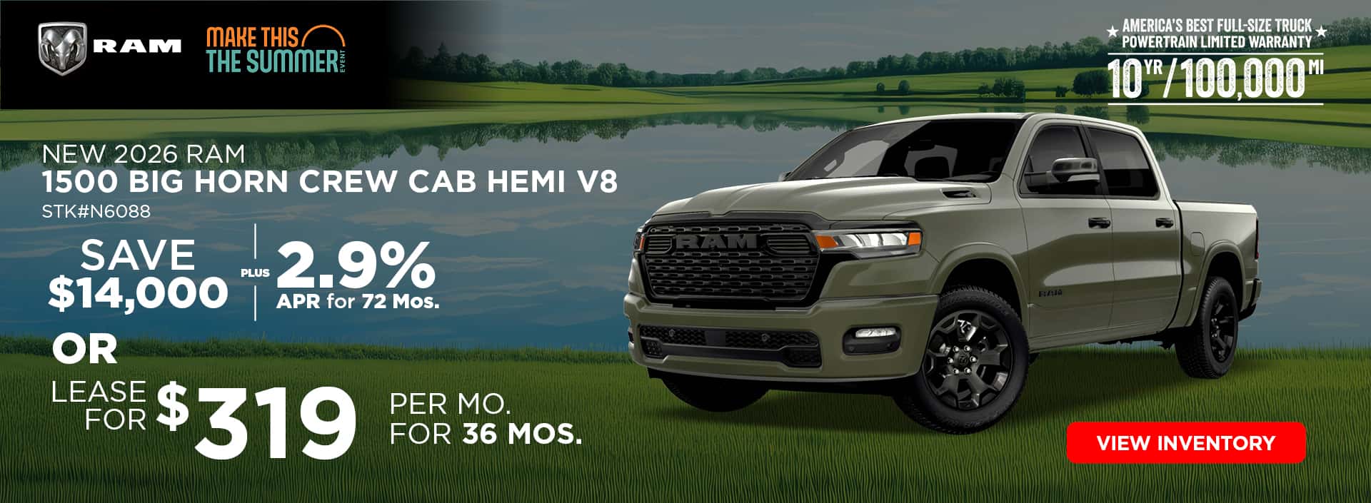 New 2026 Ram 1500 Big Horn Crew Cab Hemi V8