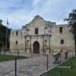 Front image of the Alamo in San Antonio, TX.