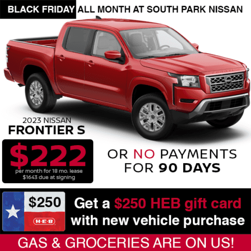 2023 Frontier Black Friday Lease Special South Park Nissan