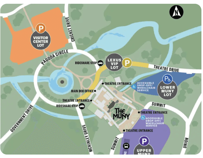The Muny Parking Map