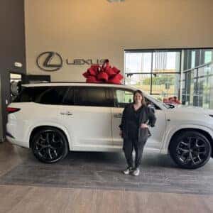 Woman standing in showroom