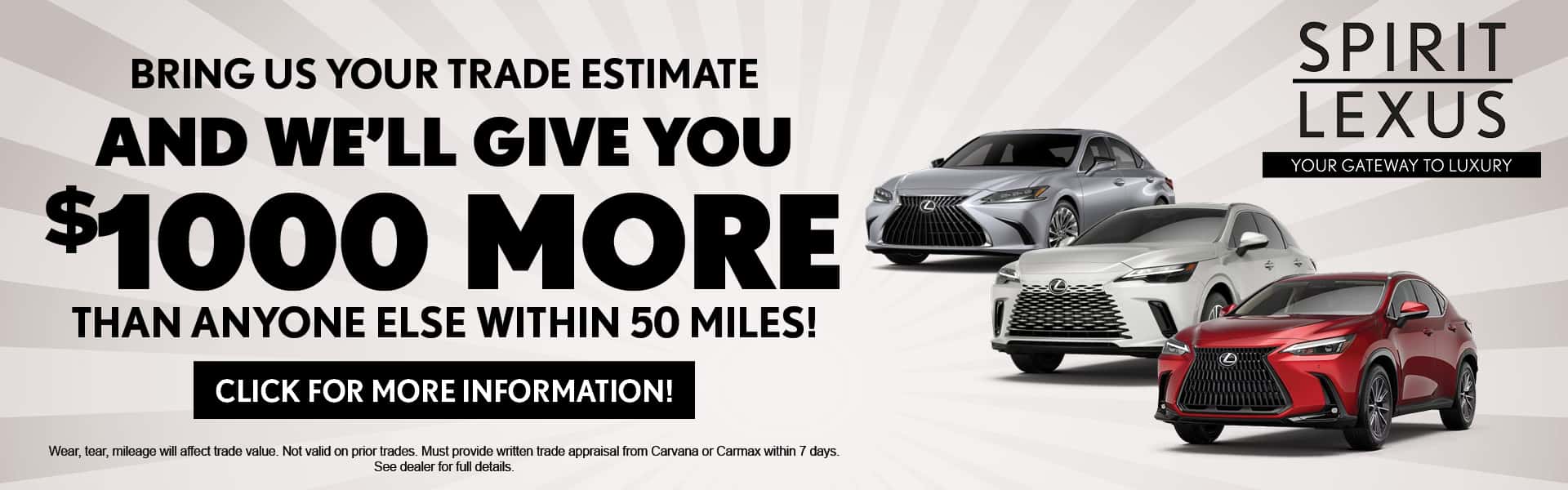 Lexus Trade Estimate Banner