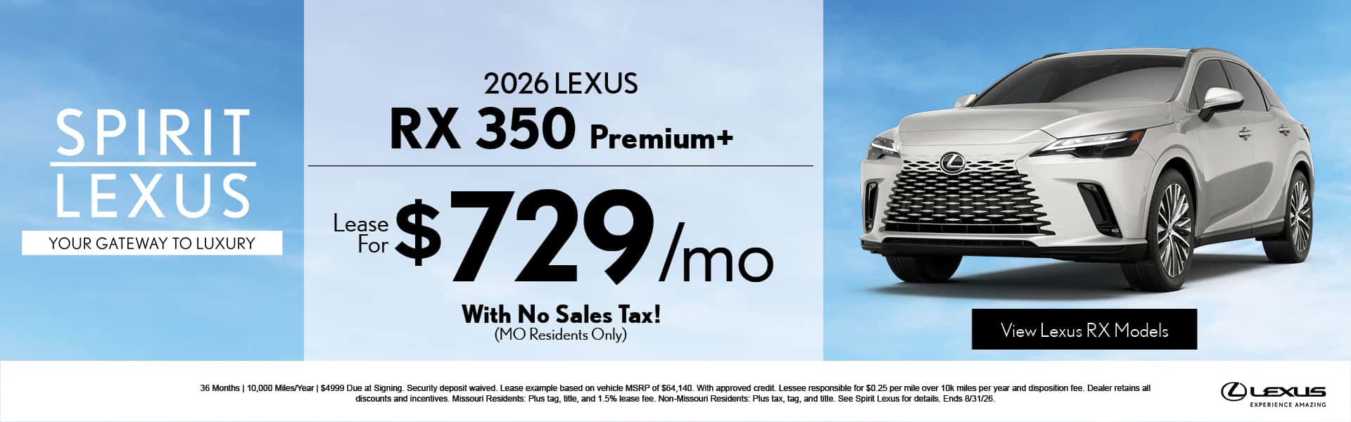 RX 350 Offer