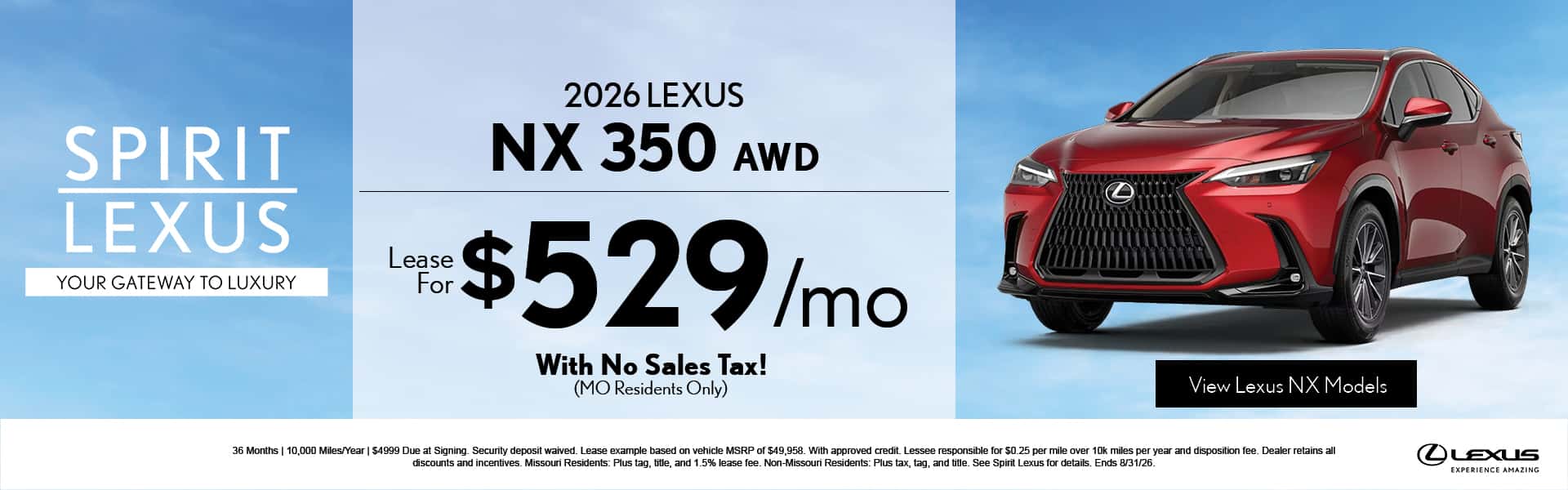 NX 350 Offer