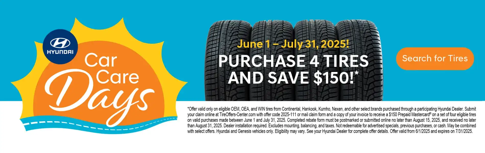 Hyundai Car Care Days, Search for new tires