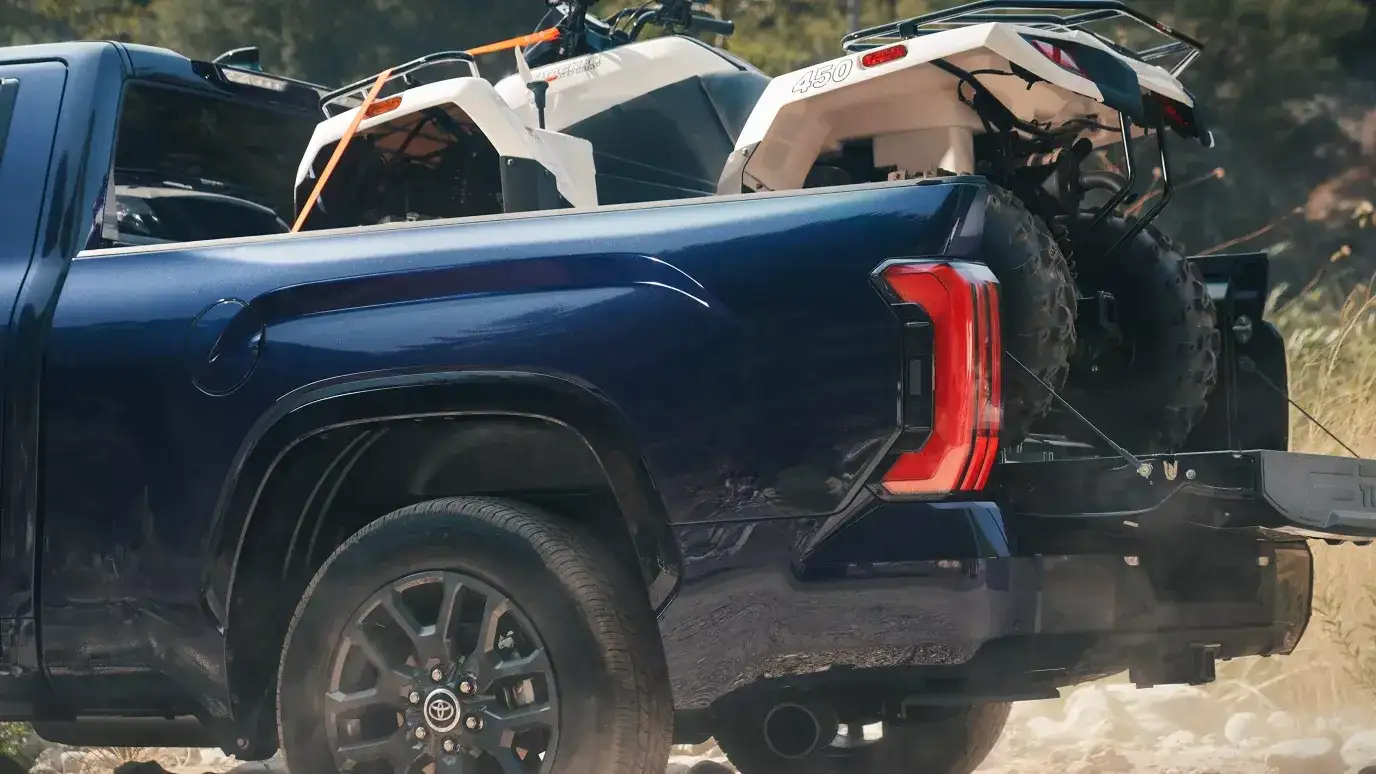 tundra truck bed with 4-wheeler