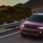2022 jeep grand cherokee driving on a mountain pass