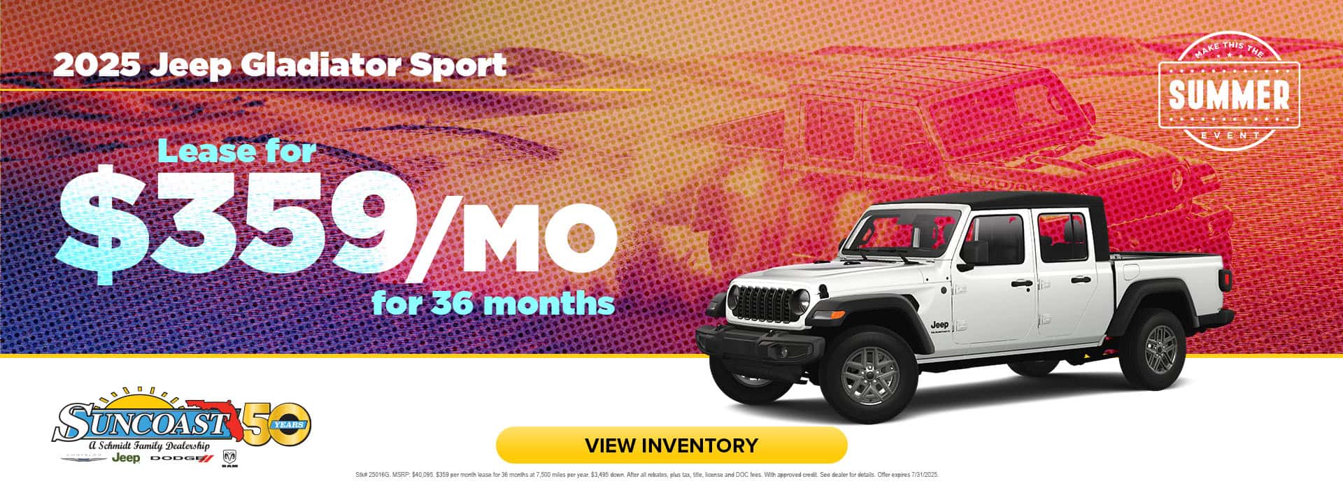 Make This The Summer Event 2025 Jeep Gladiator Sport