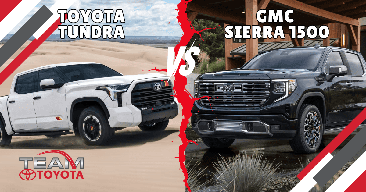2026 Toyota Tundra vs 2026 GMC Sierra 1500 side-by-side comparison in Steubenville, OH