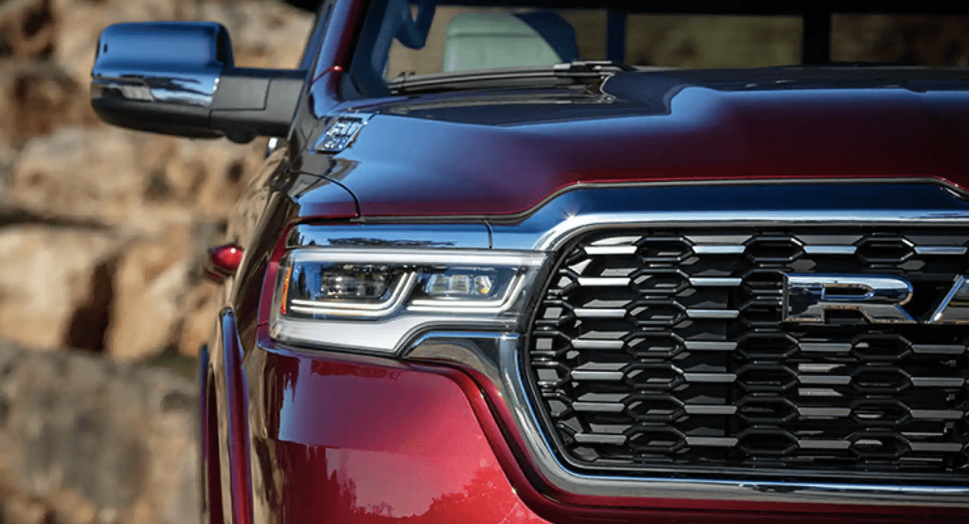 close up of ram 1500 grill