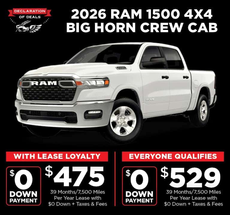 NEW 2026 RAM 1500 BIG HORN CREW CAB 4X4 5'7' BOX