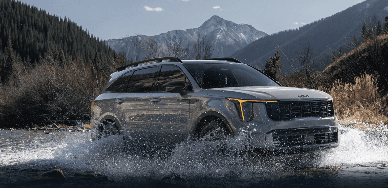2025 Kia Sorento driving through water 