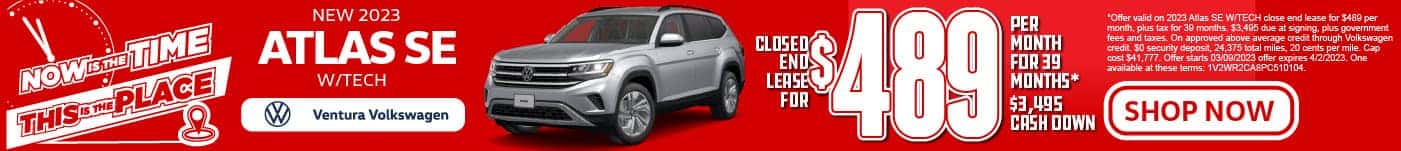 New 2023 Volkswagen Atlas SE lease for $489/Mo. | Act Now