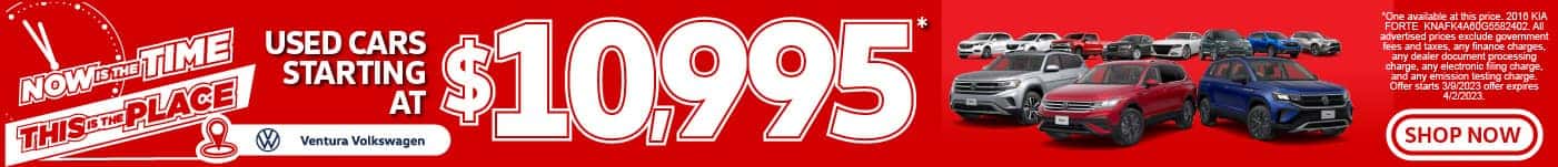 Used Cars Starting at $10,995
