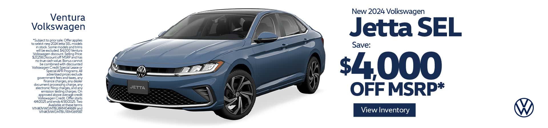 New 2024 Volkswagen Jetta SEL Save $4,000 off MSRP