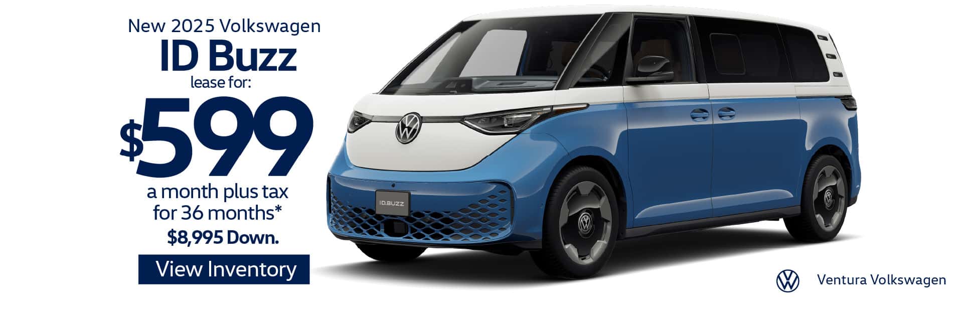 New 2025 Volkswagen ID Buzz "Lease for $599 per month plus tax for 36 months* $8,995 Down "