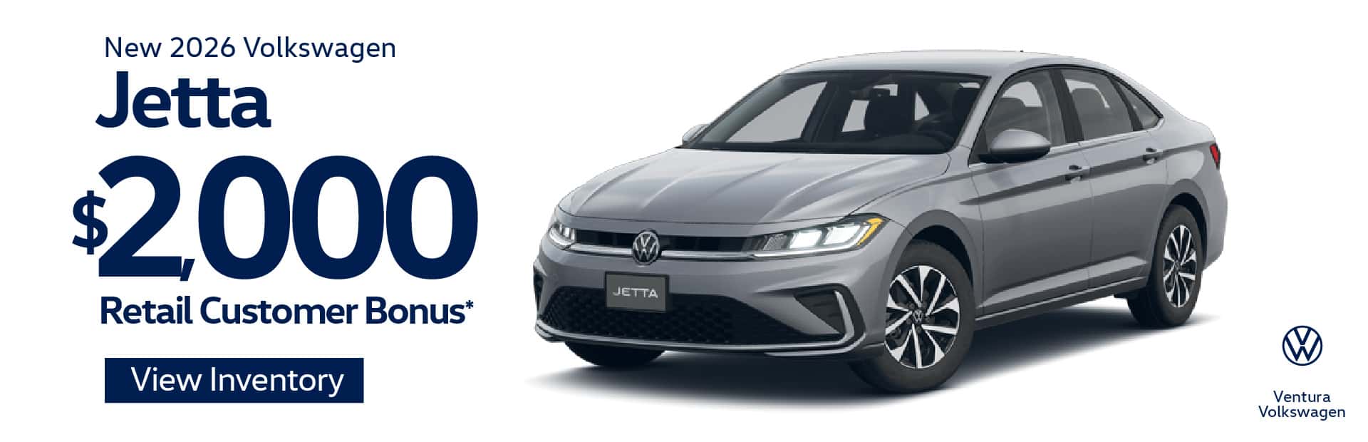 New 2026 Volkswagen Jetta $2,000 Retail Customers Bonus*