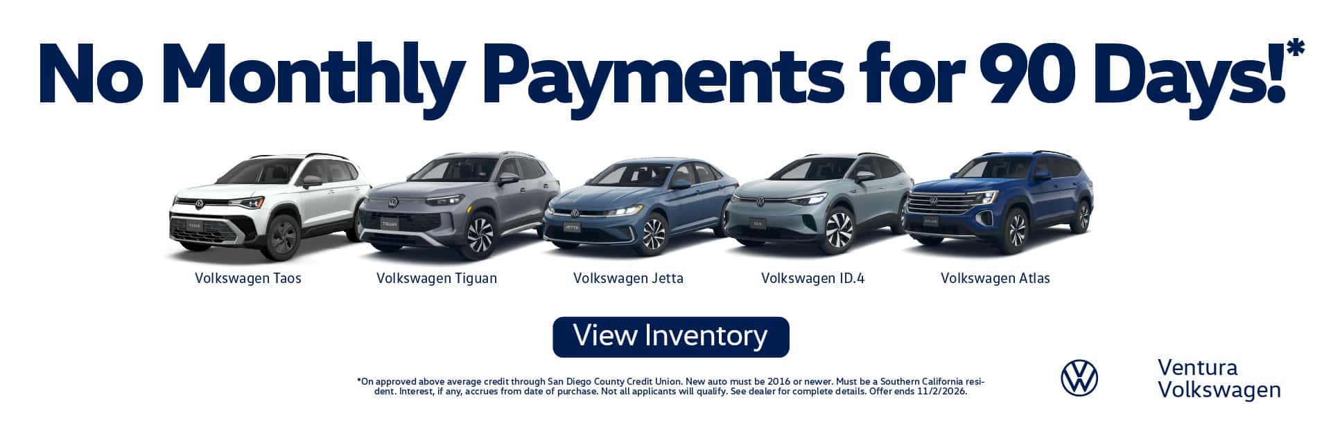NO MONTHLY PAYMENTS FOR 90 DAYS!*