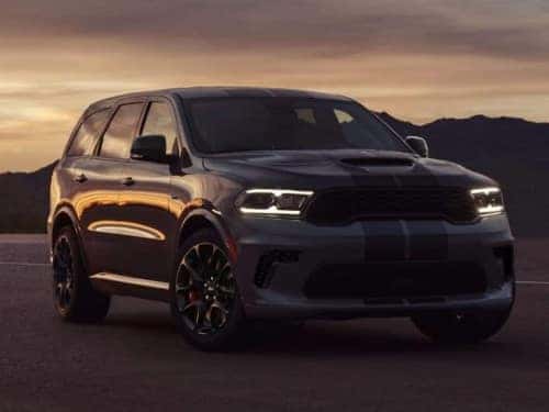 2024 Dodge Durango exterior view of vehicle parked on a blacktop at dusk