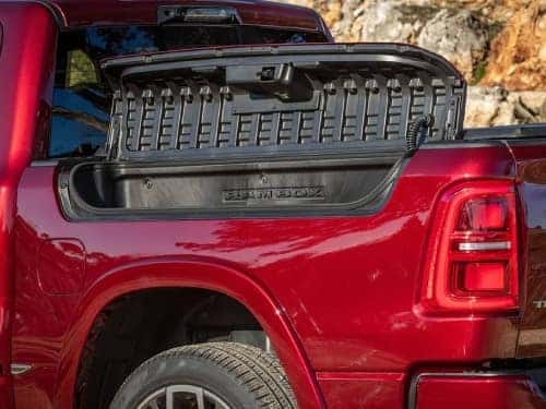 2025 RAM 1500 close up view of rambox
