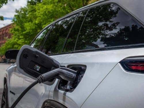 2024 Wagoneer S close up view of vehicle charging