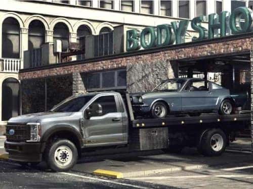 2024 RAM Chassis Cab hauling a car