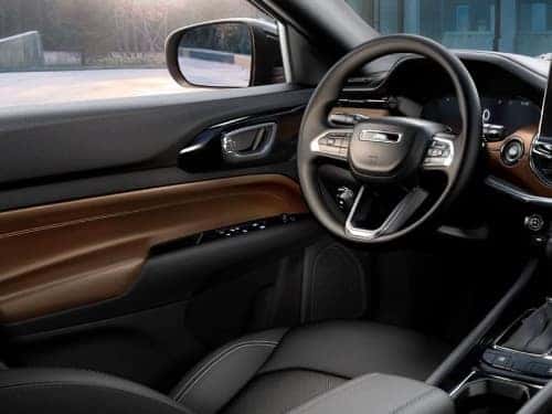 2025 Jeep Compass view of front seat and steering wheel