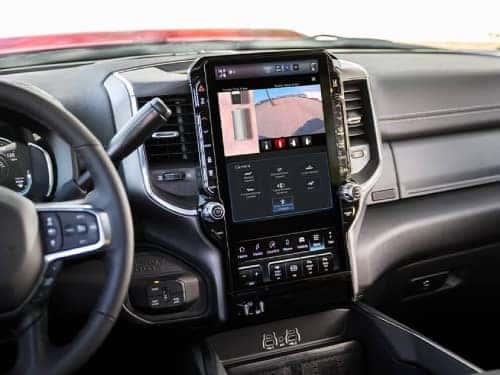 2025 RAM 2500 view of rear trailer camera