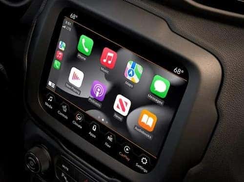 2023 Jeep Renegade close up view of touchscreen display